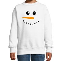 Sneeuwpop foute Kerstsweater / Kersttrui wit voor kinderen - thumbnail
