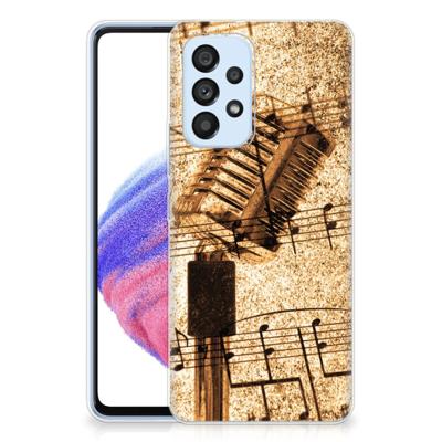Samsung Galaxy A53 5G | Siliconen hoesje | met foto Bladmuziek