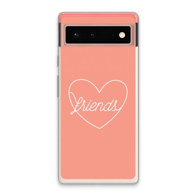 Friends heart: Google Pixel 6 Transparant Hoesje