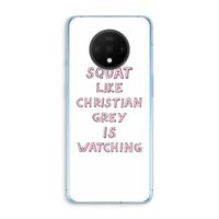 Christian Grey: OnePlus 7T Transparant Hoesje Christian Grey: OnePlus 7T Transparant Hoesje