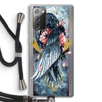 Golden Raven: Samsung Galaxy Note 20 / Note 20 5G Transparant Hoesje met koord