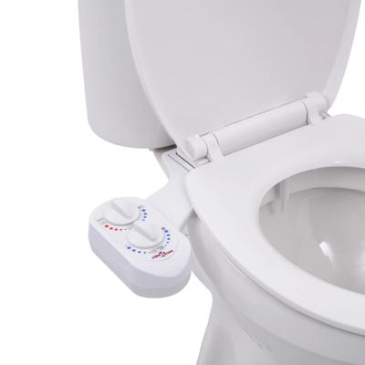 VidaXL Bidetaansluiting voor toiletbril warm/koud water enkel mondstuk
