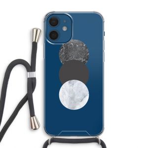 Marmeren cirkels: iPhone 12 Transparant Hoesje met koord