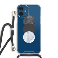 Marmeren cirkels: iPhone 12 Transparant Hoesje met koord