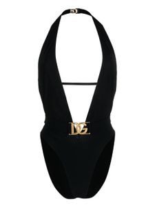 Dolce & Gabbana maillot de bain à plaque logo - Noir