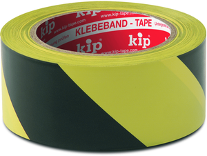 kip 339 pvc-markeringstape extra 170 mu wit/rood 50mm x 33m