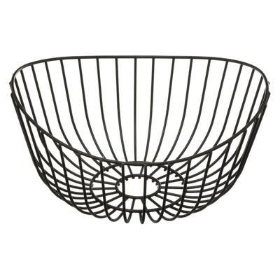 Fruitschaal - metaal - zwart - D27 cm - Fruitmand - Draadmand
