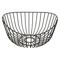 Fruitschaal - metaal - zwart - D27 cm - Fruitmand - Draadmand