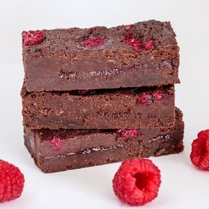 Brownie Vegan Framboos - 6 Brownies - Brievenbus Pakket