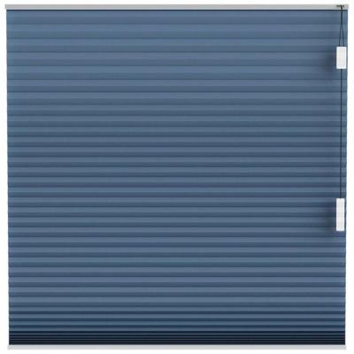 Leen Bakker - Fenstr Plisségordijn Montreal Dubbel 25mm Lichtdoorlatend - Donker (35507) - Polyester - Blauw - 120x10x10 Cm