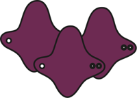 MaM Ecofit Inlegkruisje Mini Reach - per stuk Aubergine