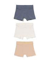 HEMA Kinderboxers Rib - 3 Stuks Zand (zand)