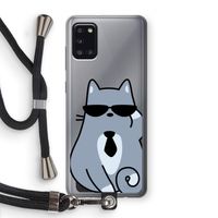 Cool cat: Samsung Galaxy A31 Transparant Hoesje met koord