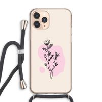 Roses are red: iPhone 11 Pro Max Transparant Hoesje met koord