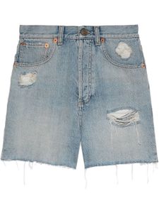 Gucci short en jean à délavage écologique - Bleu