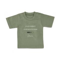 Baby shirt bedrukken - Korte mouw - Groen - 62/68 - thumbnail