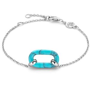 TI SENTO-Milano 23008TQ Armband zilver zilverkleurig-turquoise 16-20 cm