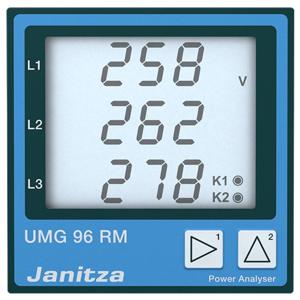 Janitza UMG 96RM-M L-N: 10-300 VAC, L-L: 18-520 VAC