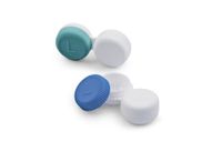 Contactlenzen houders met Microban® technologie - Blauw/Wit