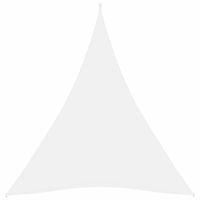 vidaXL Zonnescherm driehoekig 5x6x6 m oxford stof wit - thumbnail