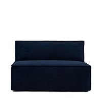 Rivièra Maison Modulaire Bank 'The Jagger' Center 125cm, Velvet, kleur Midnight Blue - thumbnail