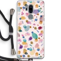 Terrazzo Memphis Pink: LG G7 Thinq Transparant Hoesje met koord