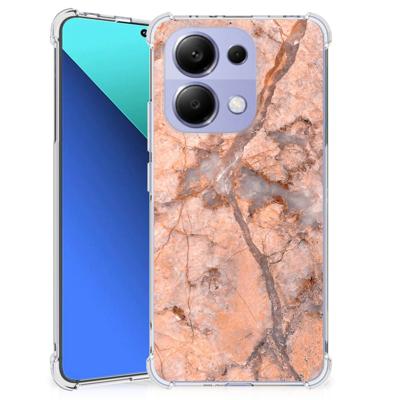 Xiaomi Redmi Note 13 4G Anti-Shock Hoesje Marmer Oranje Xiaomi Redmi Note 13 4G Anti-Shock Hoesje Marmer Oranje