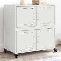 Dressoir 68x39x72 cm staal wit - thumbnail