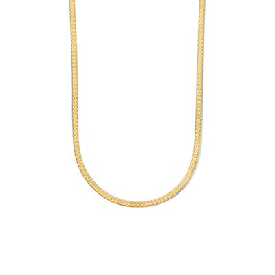 Ketting Slangschakel plat staal goudkleurig 4,2 mm 42 + 4 cm
