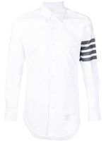 Thom Browne chemise en coton à détail 4 bandes signature - Blanc - thumbnail