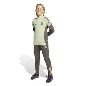 adidas Real Madrid Trainingspak 1/4-Zip 2025-2026 Kids Lichtgroen Grijs