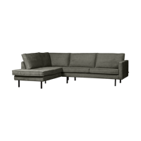 WOOOD Rodeo hoekbank links velvet Frost