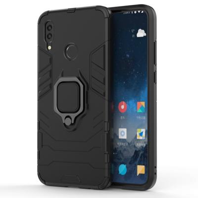 PC + TPU schokbestendige beschermhoes voor Huawei P Smart (2019) met magnetische ring houder (zwart)
