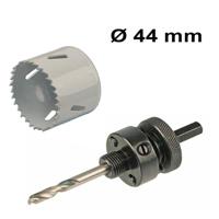 Gatenzaag Ø44 mm - Adapter met centreerboor - Geschikt voor LED Inbouwspots Sienna - Bi-metaal zaagblaad