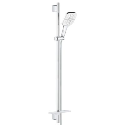 GROHE Rainshower SmartActive Cube 130 glijstangset inclusief zeepschaal 90 cm, moon white
