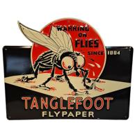 Tanglefoot Flypaper Stalen Bord Met Relief - 44 x 35cm