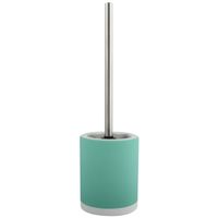 MSV Shine Toilet/wc-borstel houder - keramiek/metaal - mintgroen - 38 cm - Toiletborstels