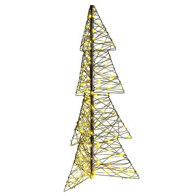 Kerstboom met 160 LED Warmwit 150 cm Rattan