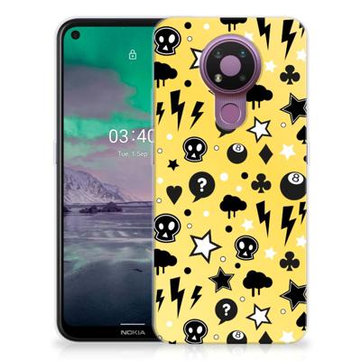 Silicone Back Case Nokia 3.4 Punk Geel Silicone Back Case Nokia 3.4 Punk Geel