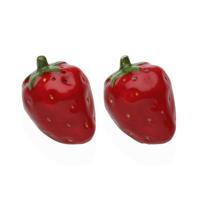 Peper- en Zoutvat Versa Keramisch Dolomite Aardbei 6,3 X 7,3 X 6,3 CM