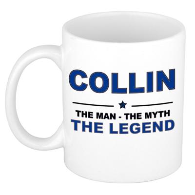 Collin cadeau mok - man myth legend - naam koffiemok - 300 ml - collega - vaderdag