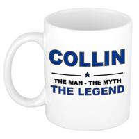 Collin cadeau mok - man myth legend - naam koffiemok - 300 ml - collega - vaderdag