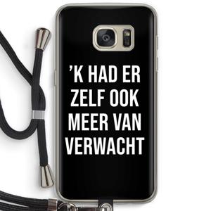 Meer verwacht  - Zwart: Samsung Galaxy S7 Transparant Hoesje met koord