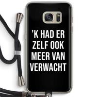 Meer verwacht  - Zwart: Samsung Galaxy S7 Transparant Hoesje met koord - thumbnail