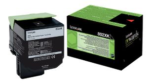 Lexmark 802XK tonercartridge 1 stuk(s) Origineel Zwart