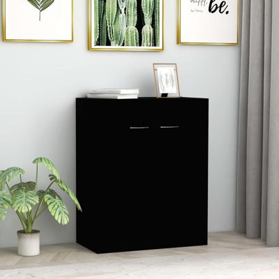 Dressoir 60x30x75 cm bewerkt hout zwart