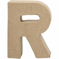 Creative letter R papier-mâché 10 cm - thumbnail