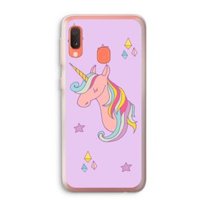 Roze eenhoorn: Samsung Galaxy A20e Transparant Hoesje