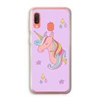 Roze eenhoorn: Samsung Galaxy A20e Transparant Hoesje