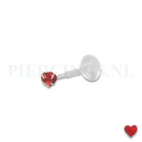 Labret 1.2 mm kristal hart